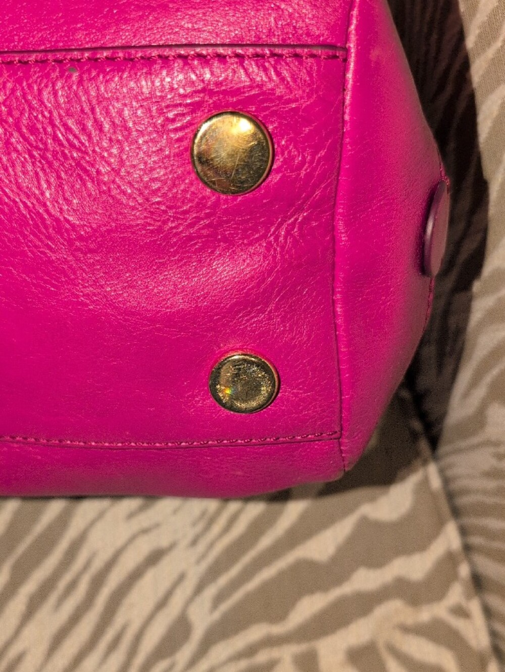 Fossil Hot Pink Leather Sydney Satchel And Crossbody - Picture 7 of 15
